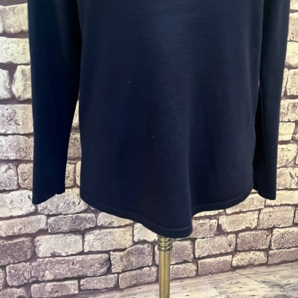 Chico's Navy Long Sleeve Pullover Sweater Size Small - Picture 3 of 9
